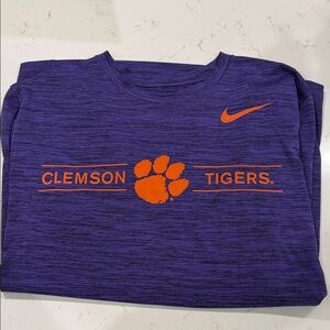 Nike Dri-Fit Purple and Orange Clemson Tigers tee
